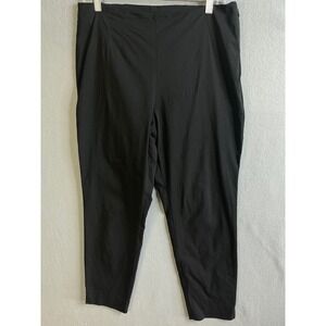 Time and Tru Pants Women's 16 Black‎ Cropped Pants Side Zip Career Casual